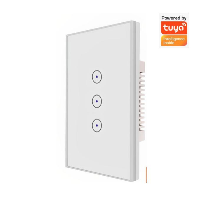 Interruptor Wifi Inteligente Triple Control Iluminacion Smart Tuya