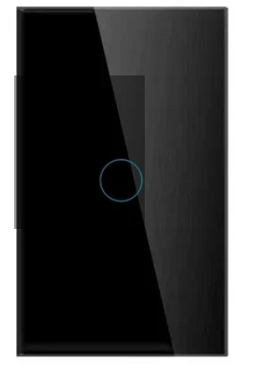 Interruptor sencillo WiFi tactil Tuya Smart con Fase y Neutro (Color Negro)
