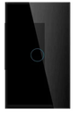 Interruptor sencillo WiFi tactil Tuya Smart con Fase y Neutro (Color Negro)